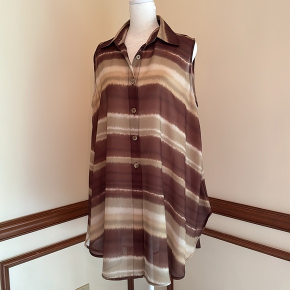 La Palapa Flowy Semi Sheer Bathing Suit Coverup NWOT - Picture 3 of 13